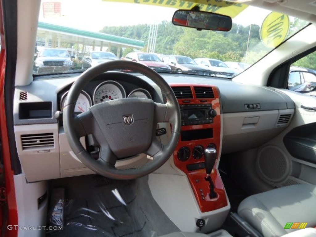 2007 Dodge Caliber R/T AWD Pastel Slate Gray/Orange Dashboard Photo #70853740