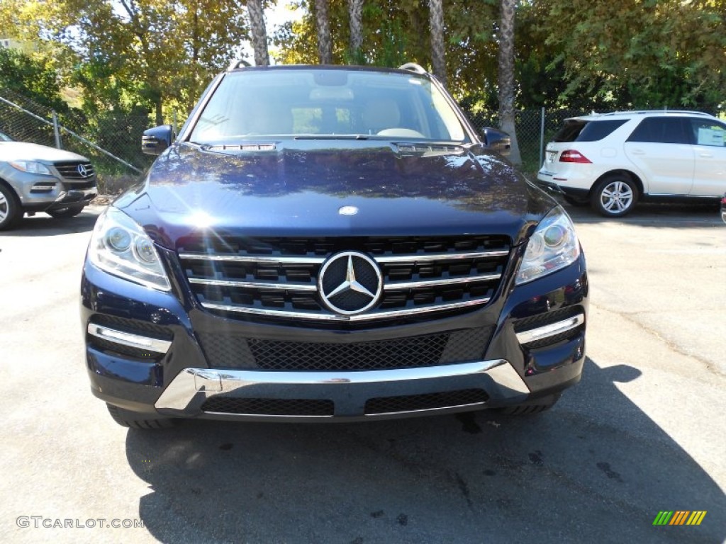 2013 ML 350 4Matic - Lunar Blue Metallic / Almond Beige photo #2