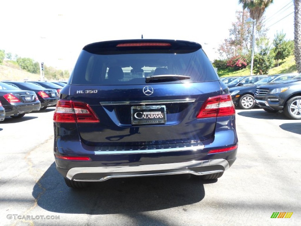 2013 ML 350 4Matic - Lunar Blue Metallic / Almond Beige photo #9