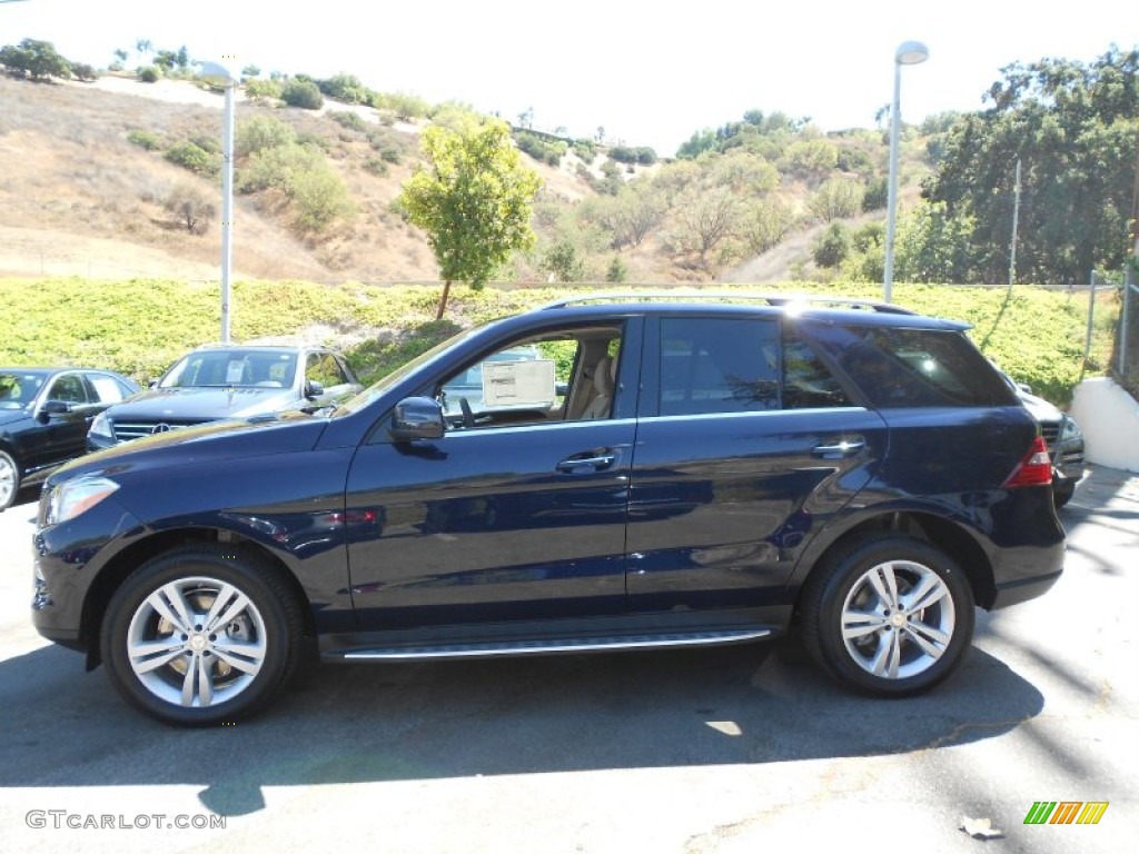 2013 ML 350 4Matic - Lunar Blue Metallic / Almond Beige photo #11