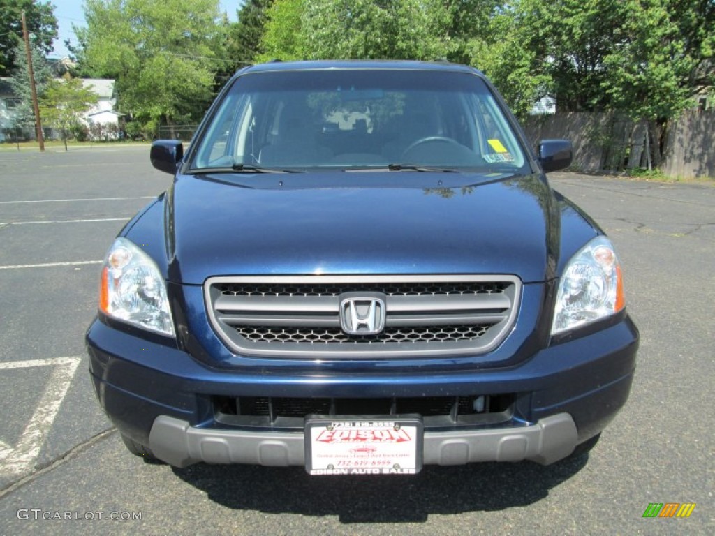 2004 Pilot EX 4WD - Midnight Blue Metallic / Gray photo #11