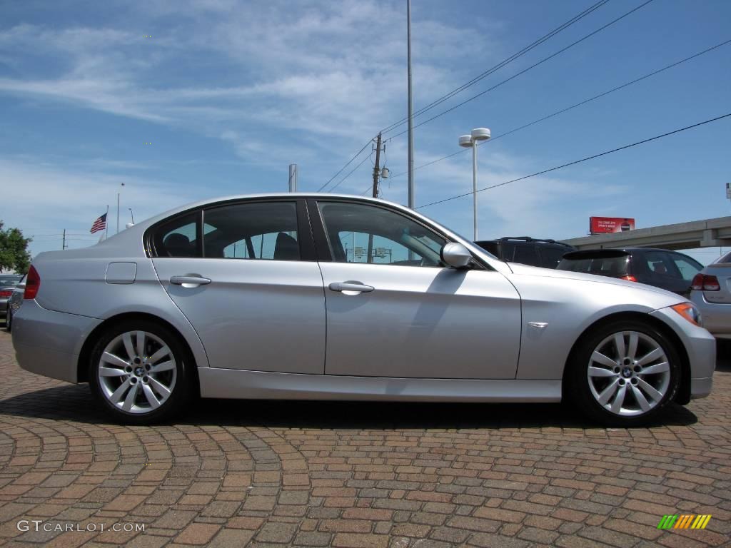 2007 3 Series 328i Sedan - Titanium Silver Metallic / Black photo #6