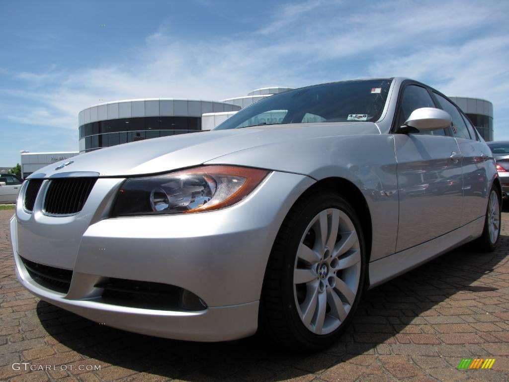 2007 3 Series 328i Sedan - Titanium Silver Metallic / Black photo #9