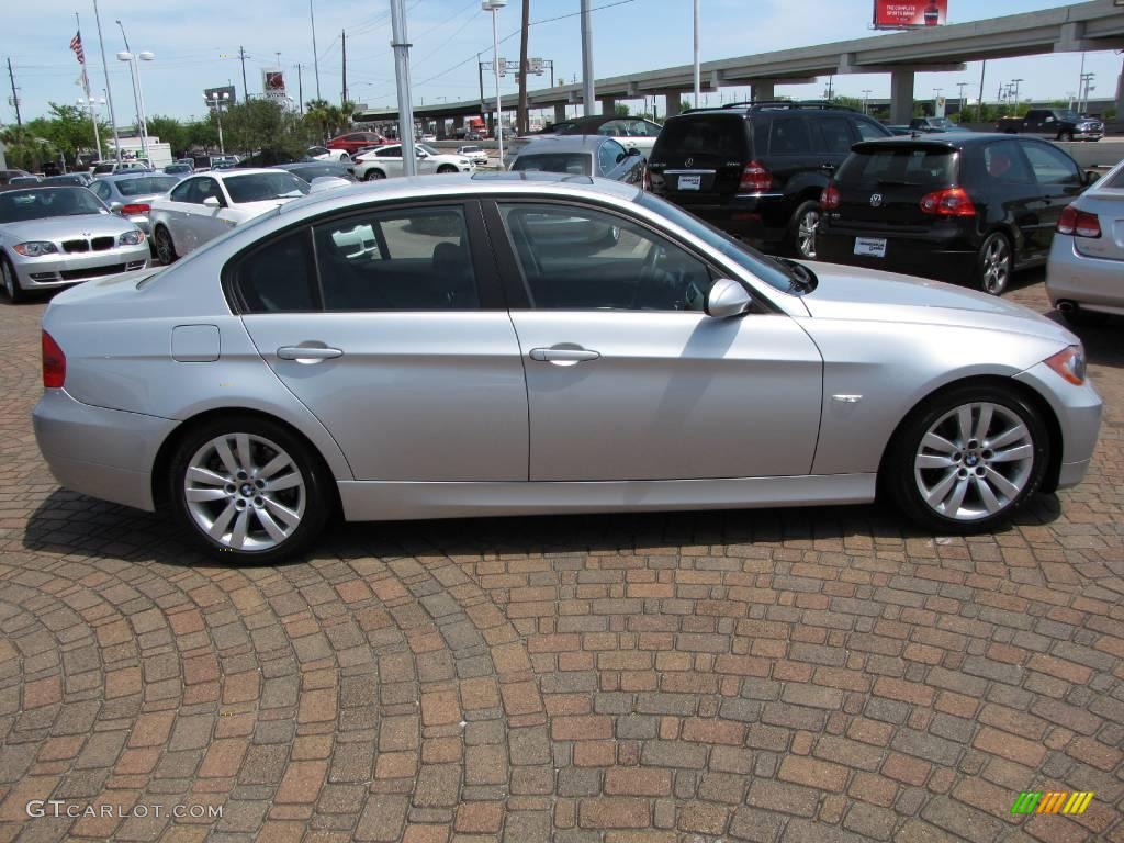 2007 3 Series 328i Sedan - Titanium Silver Metallic / Black photo #14