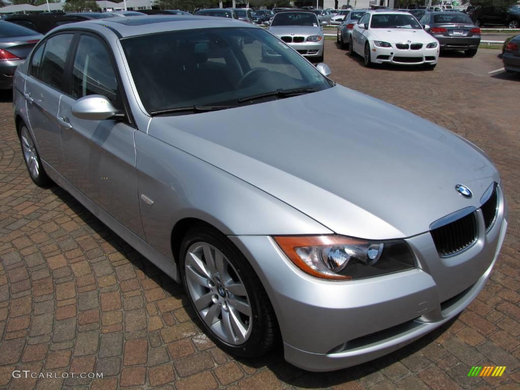 2007 3 Series 328i Sedan - Titanium Silver Metallic / Black photo #15