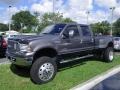 2006 Dark Shadow Grey Metallic Ford F350 Super Duty Lariat Crew Cab 4x4 Dually  photo #7