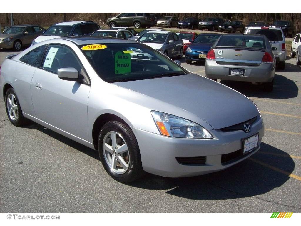 2003 Accord EX Coupe - Satin Silver Metallic / Black photo #1