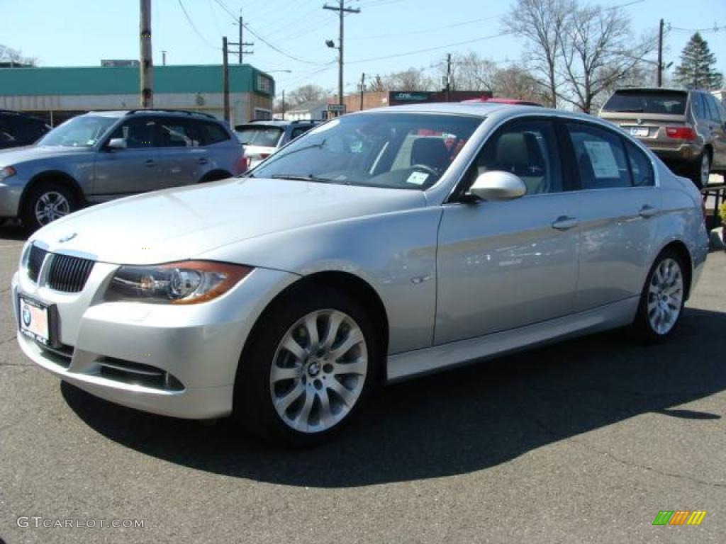 2007 3 Series 335xi Sedan - Titanium Silver Metallic / Black photo #4