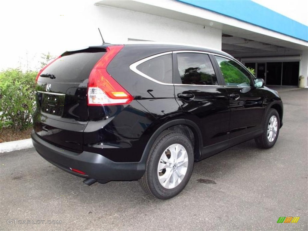 2012 CR-V EX-L - Crystal Black Pearl / Black photo #3