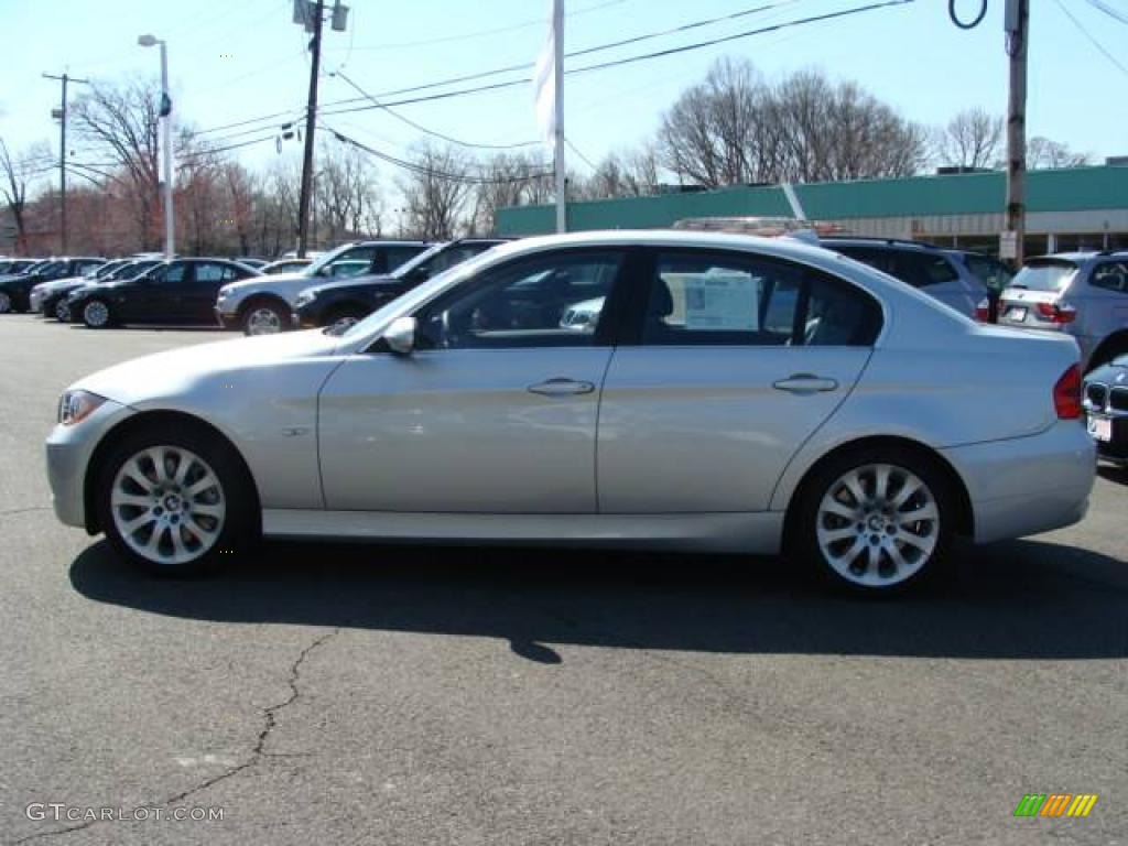 2007 3 Series 335xi Sedan - Titanium Silver Metallic / Black photo #5