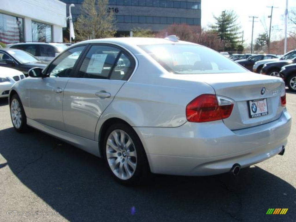 2007 3 Series 335xi Sedan - Titanium Silver Metallic / Black photo #6