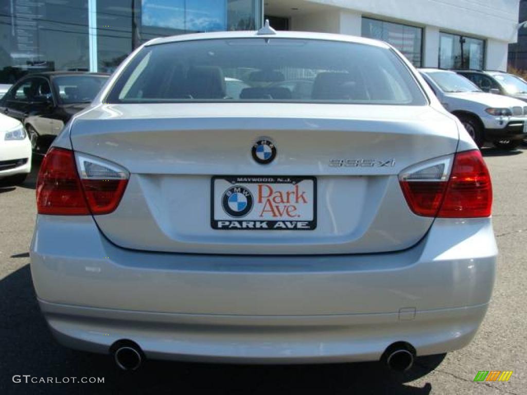 2007 3 Series 335xi Sedan - Titanium Silver Metallic / Black photo #7
