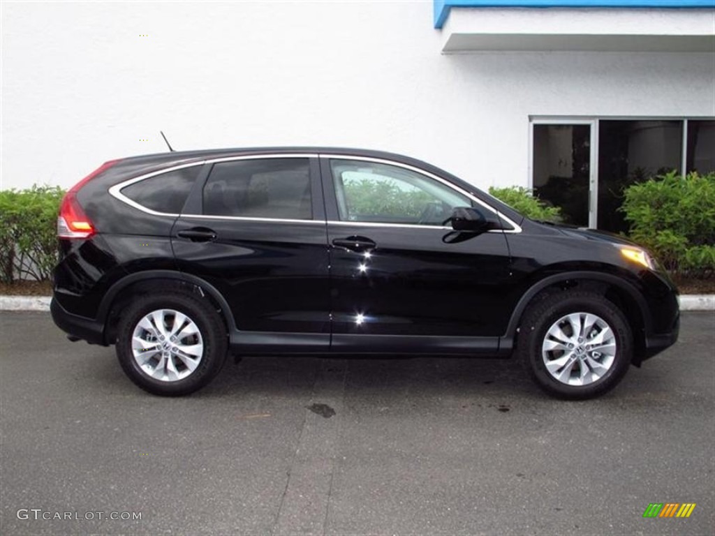 2012 CR-V EX - Crystal Black Pearl / Black photo #2