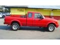 2001 Bright Red Ford Ranger Edge SuperCab  photo #2