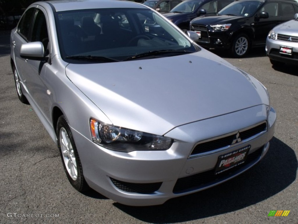 2010 Lancer ES - Apex Silver Metallic / Black photo #1