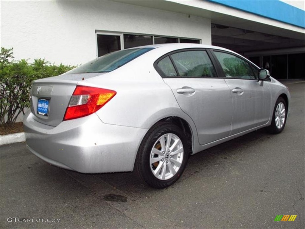 2012 Civic EX-L Sedan - Alabaster Silver Metallic / Stone photo #3