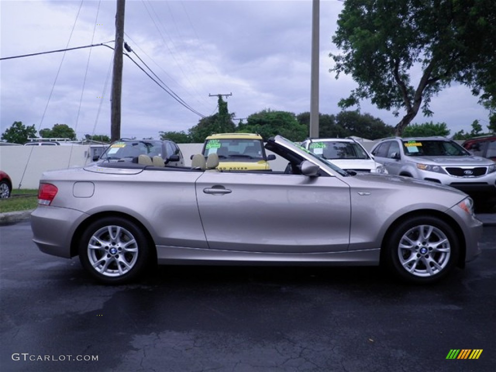 2009 1 Series 128i Convertible - Cashmere Silver Metallic / Savanna Beige/Black Boston Leather photo #31