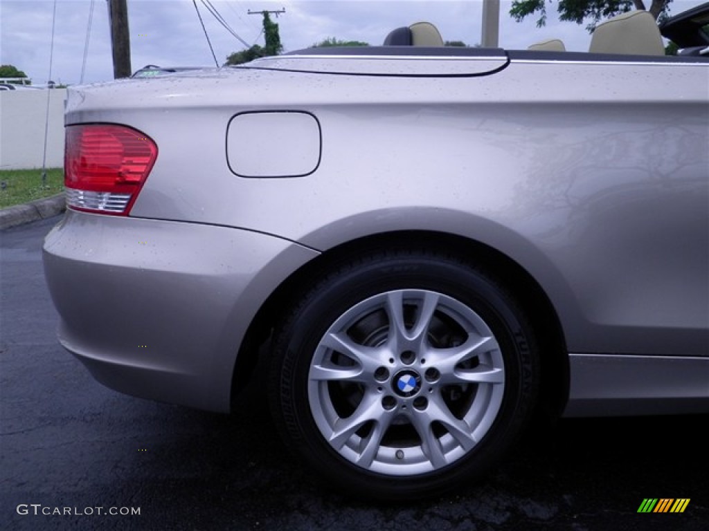 2009 1 Series 128i Convertible - Cashmere Silver Metallic / Savanna Beige/Black Boston Leather photo #32