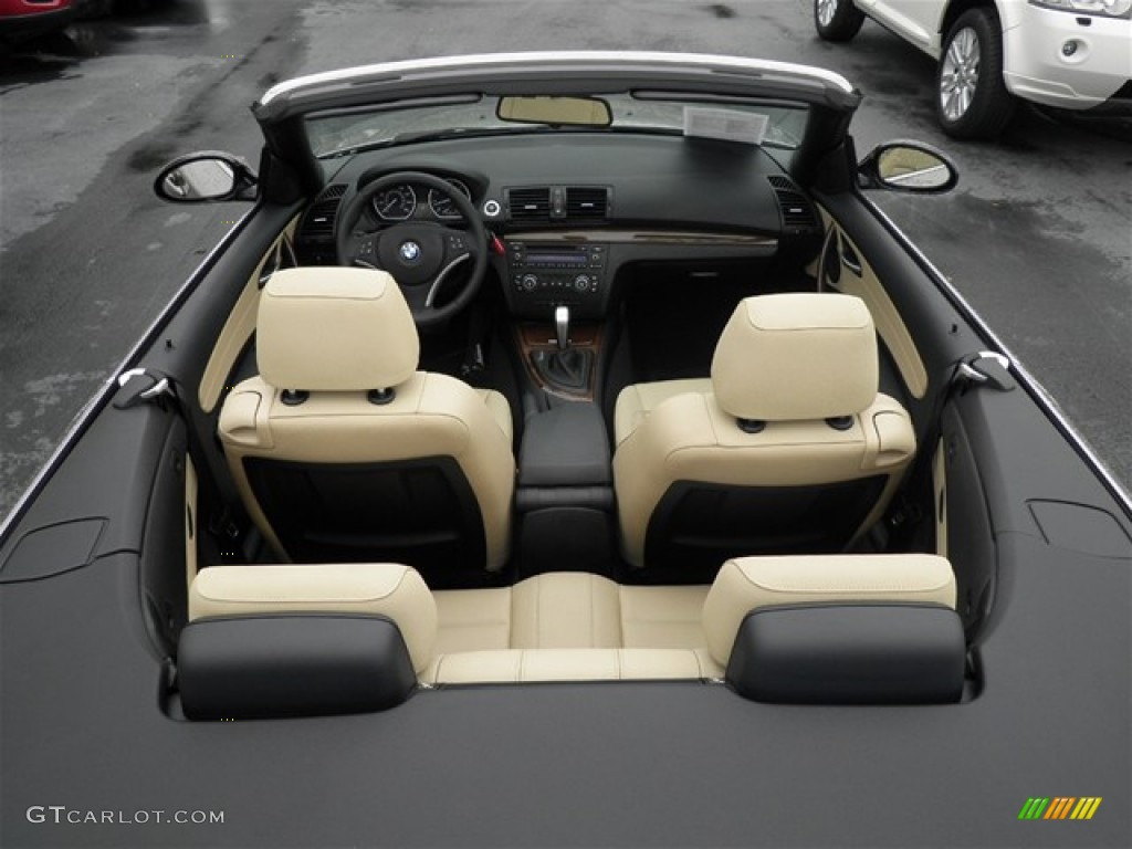 2009 1 Series 128i Convertible - Cashmere Silver Metallic / Savanna Beige/Black Boston Leather photo #35