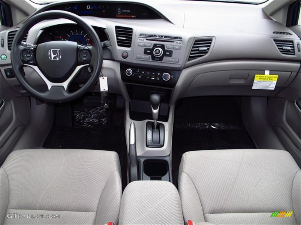 2012 Civic LX Sedan - Dyno Blue Pearl / Gray photo #4