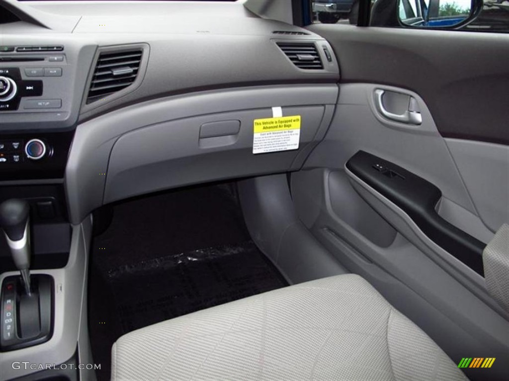 2012 Civic LX Sedan - Dyno Blue Pearl / Gray photo #7
