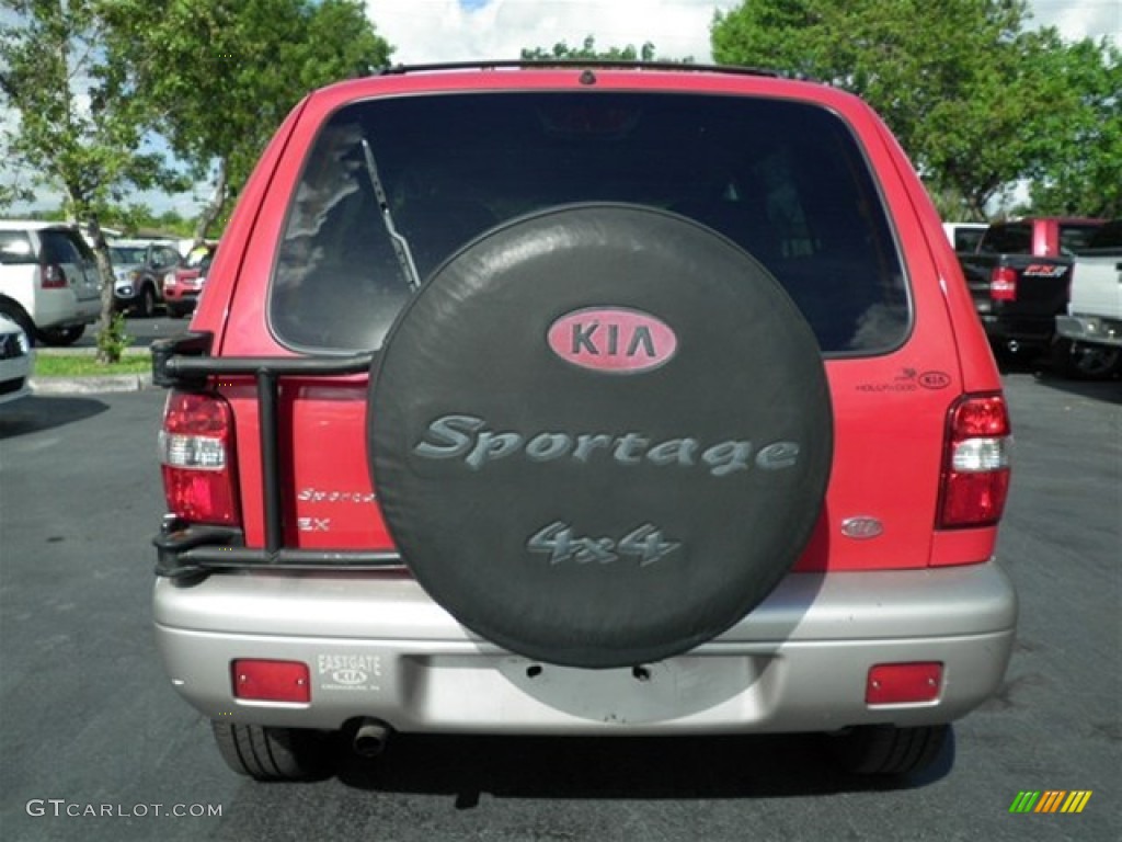 2000 Sportage EX 4x4 - Classic Red / Gray photo #12