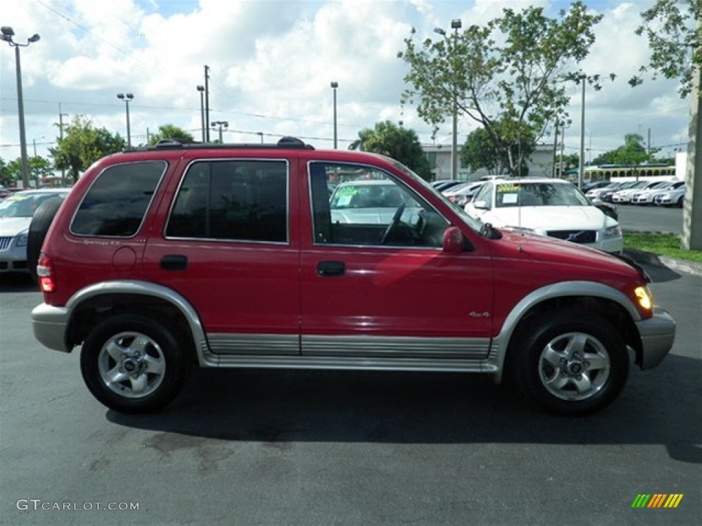 2000 Sportage EX 4x4 - Classic Red / Gray photo #16