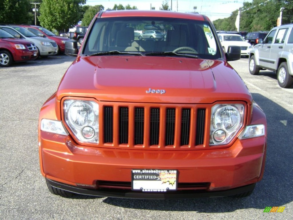 2009 Liberty Sport 4x4 - Sunburst Orange Pearl / Pastel Pebble Beige Mckinley Leather photo #2
