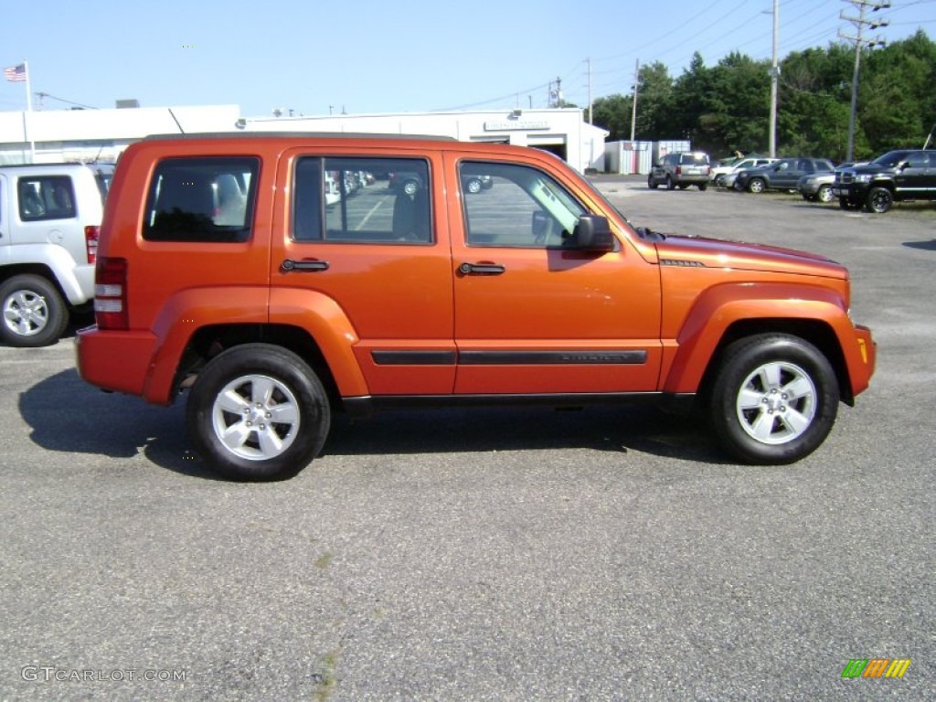 2009 Liberty Sport 4x4 - Sunburst Orange Pearl / Pastel Pebble Beige Mckinley Leather photo #4