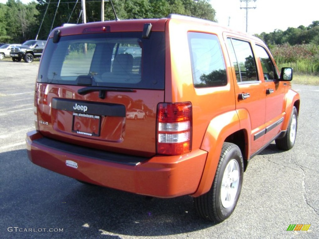 2009 Liberty Sport 4x4 - Sunburst Orange Pearl / Pastel Pebble Beige Mckinley Leather photo #7