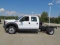 Oxford White 2012 Ford F550 Super Duty XL Crew Cab 4x4 Chassis Exterior