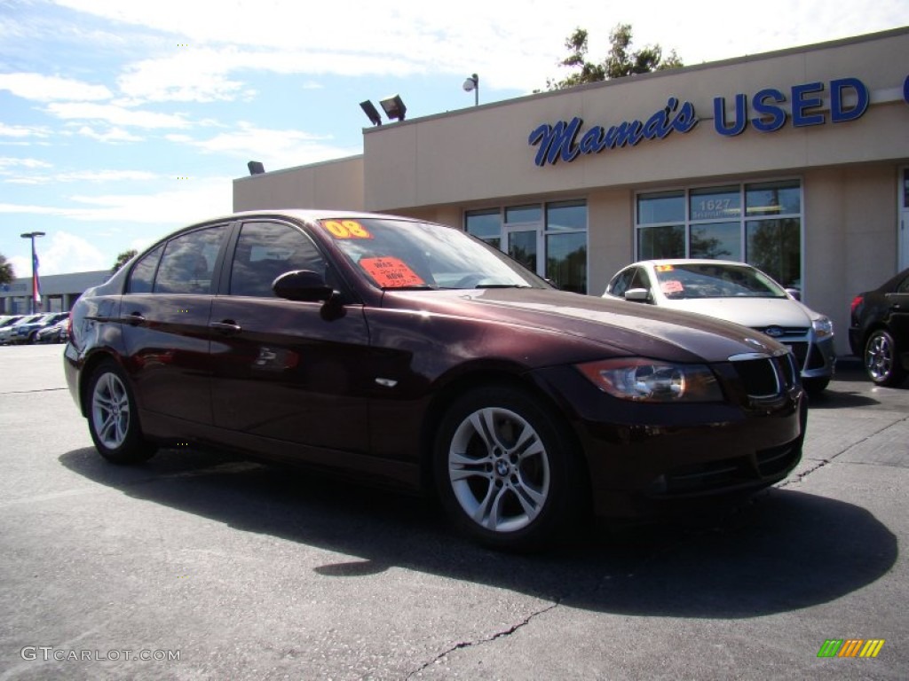 2008 3 Series 328i Sedan - Barbera Red Metallic / Beige photo #2