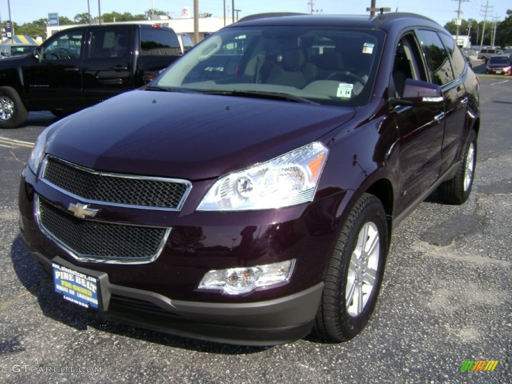 2010 Traverse LT AWD - Dark Cherry Metallic / Dark Gray/Light Gray photo #1