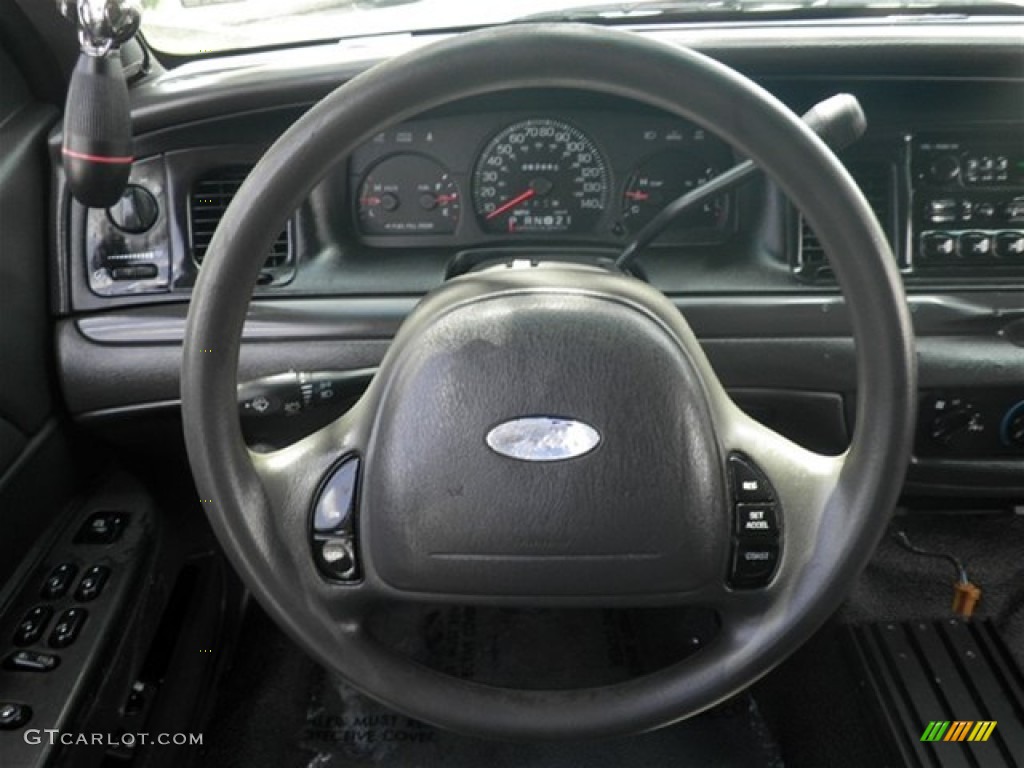 2003 Ford Crown Victoria Police Interceptor Dark Charcoal Steering Wheel Photo #70869109