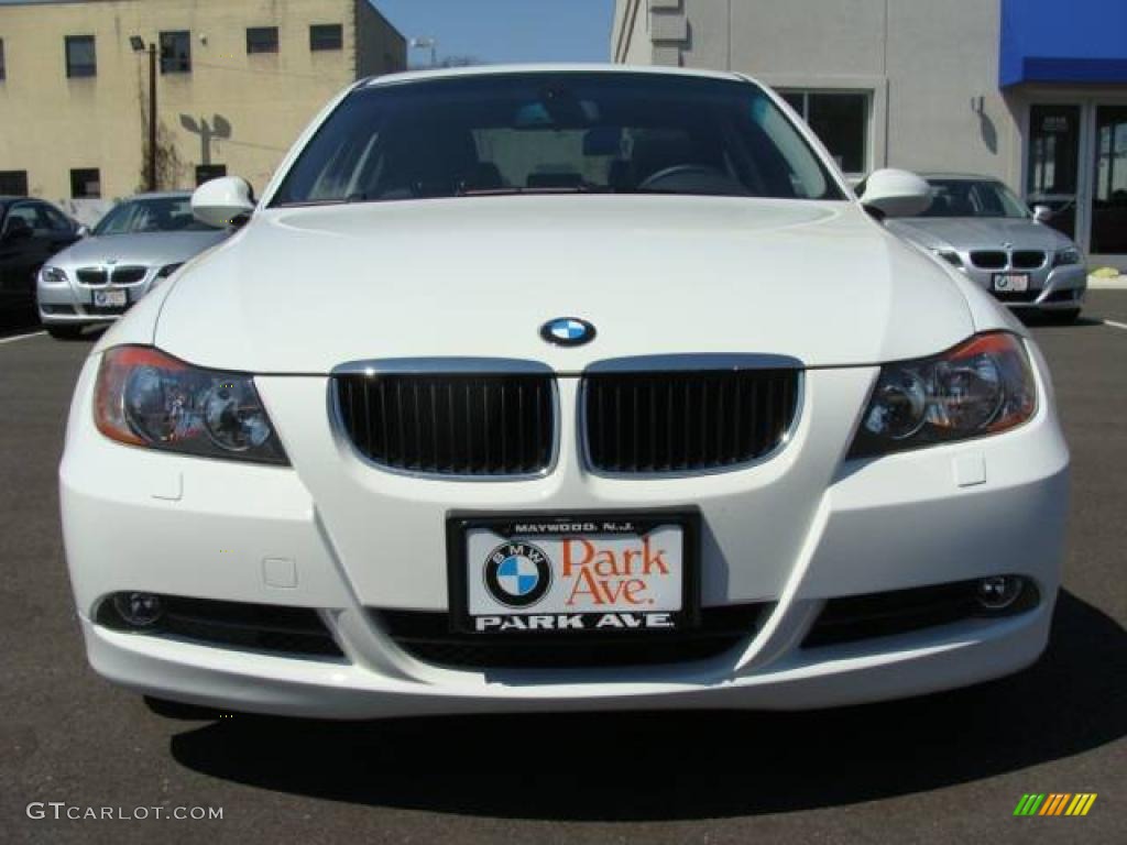 2007 3 Series 328xi Sedan - Alpine White / Black photo #3