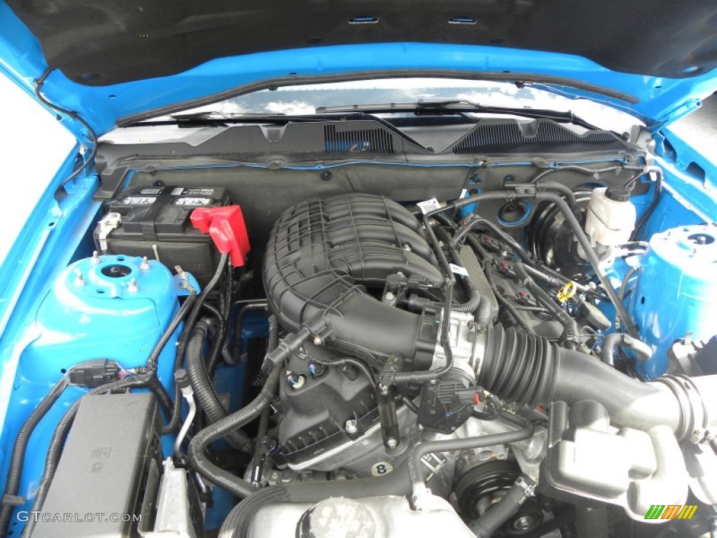 2012 Mustang V6 Coupe - Grabber Blue / Charcoal Black photo #15