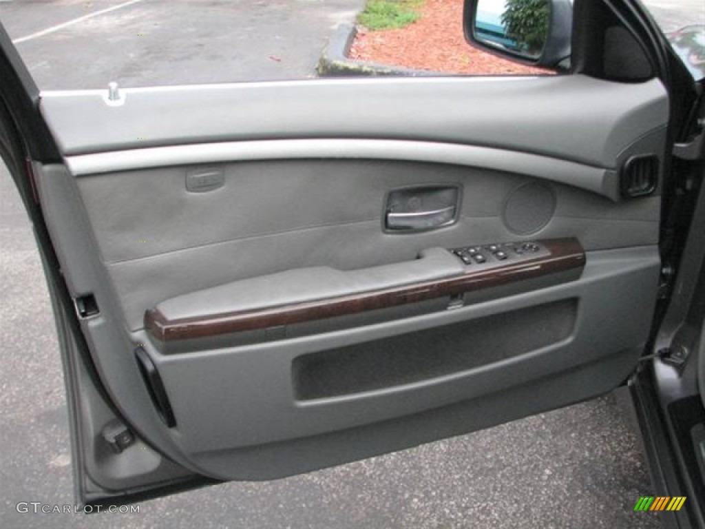 2003 7 Series 745Li Sedan - Sterling Grey Metallic / Basalt Grey/Flannel Grey photo #19