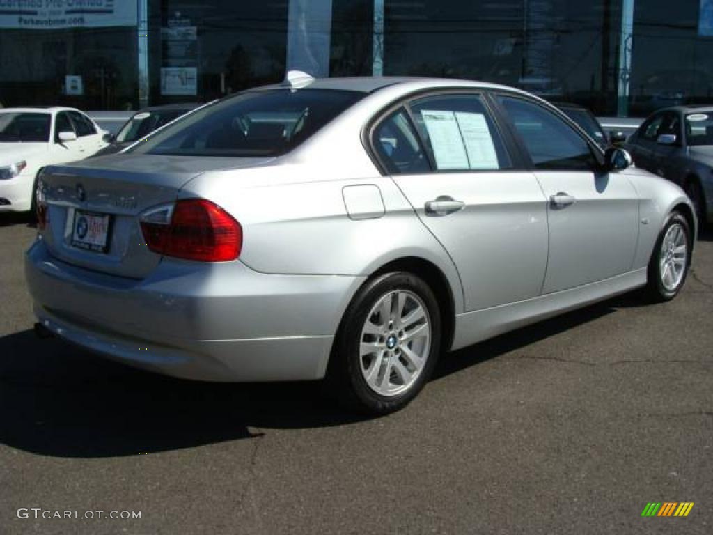 2007 3 Series 328i Sedan - Titanium Silver Metallic / Black photo #8