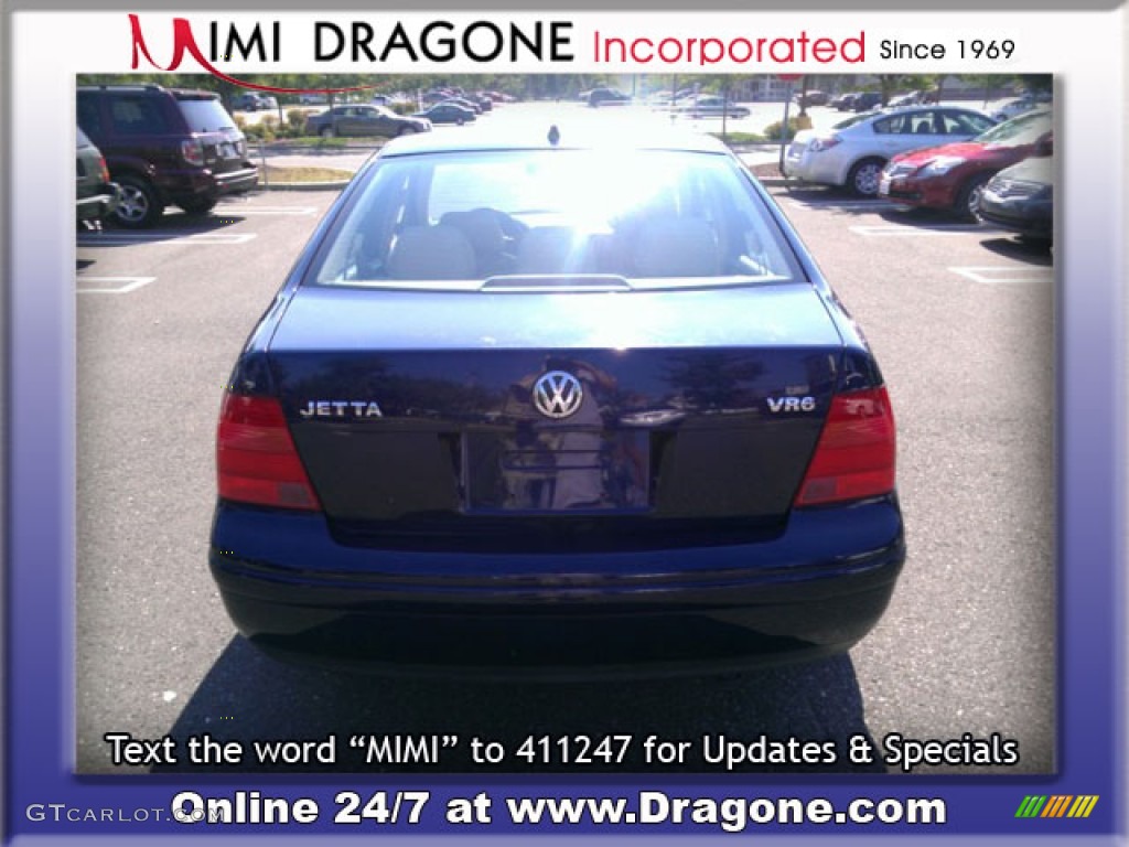2001 Jetta GLX VR6 Sedan - Galactic Blue / Beige photo #5