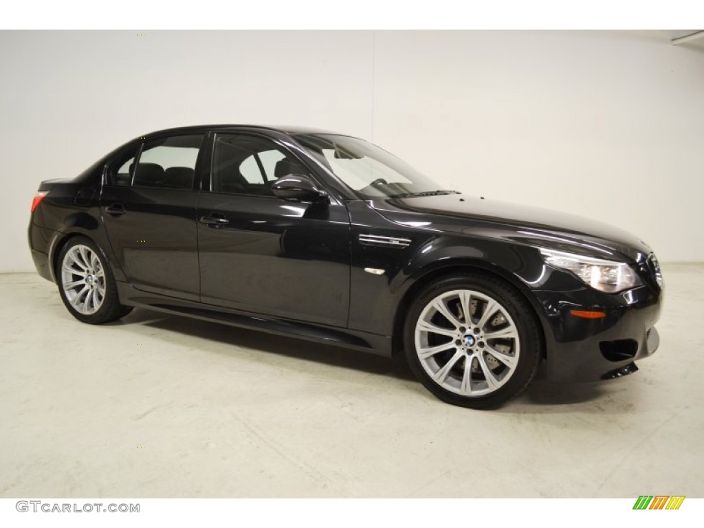 2009 M5 Sedan - Black Sapphire Metallic / Black Merino Leather photo #2