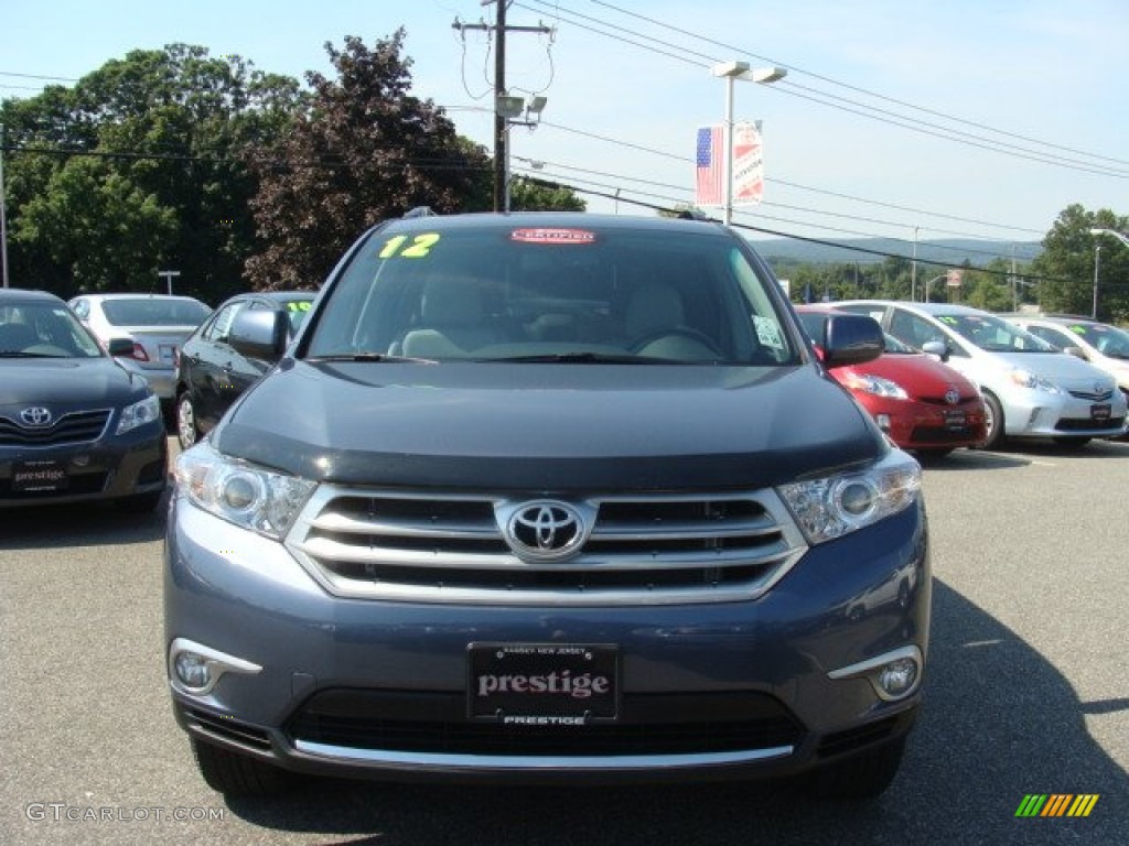 2012 Highlander V6 4WD - Shoreline Blue Pearl / Ash photo #2