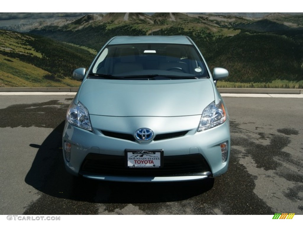 2012 Prius 3rd Gen Four Hybrid - Sea Glass Pearl / Bisque photo #3