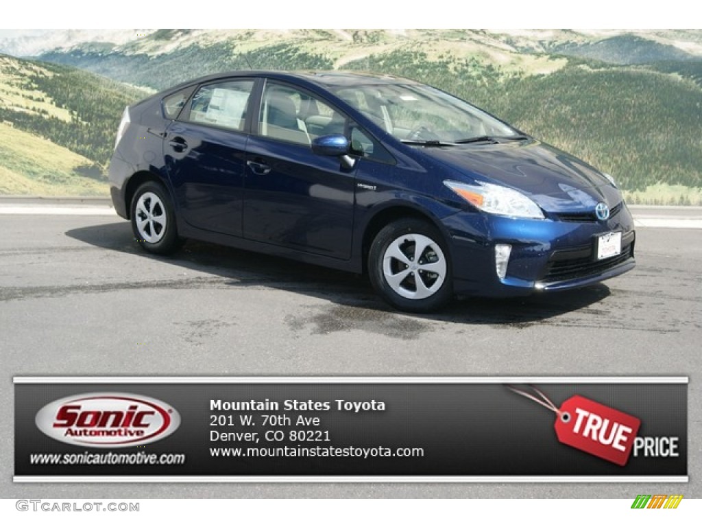 2012 Prius 3rd Gen Two Hybrid - Nautical Blue Metallic / Misty Gray photo #1