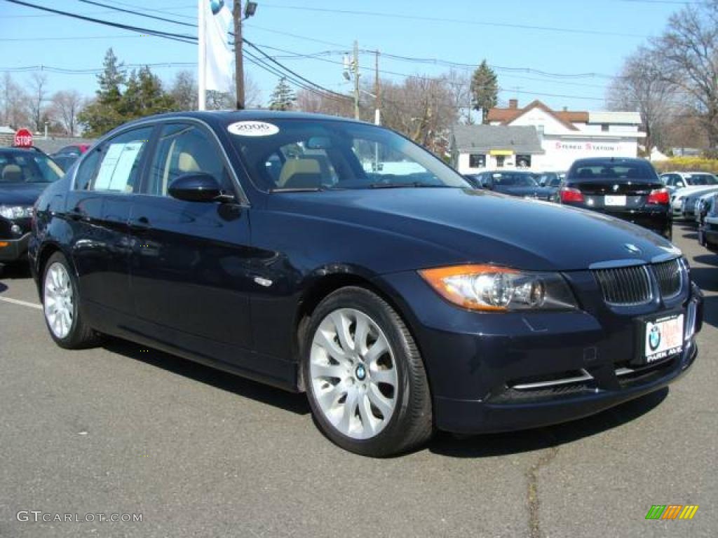 2007 3 Series 335i Sedan - Monaco Blue Metallic / Beige photo #2
