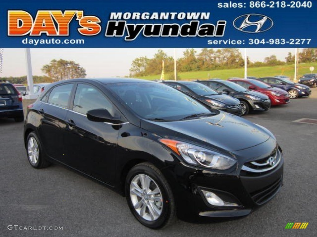 2013 Elantra GT - Black Noir Pearl / Black photo #1
