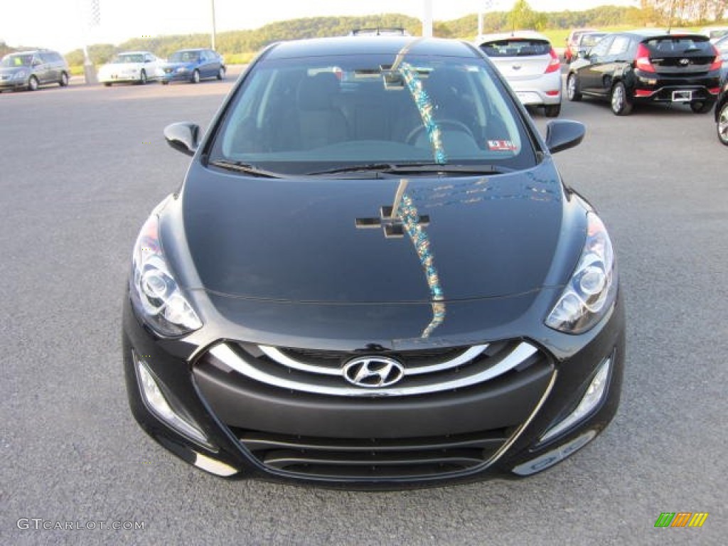 2013 Elantra GT - Black Noir Pearl / Black photo #2