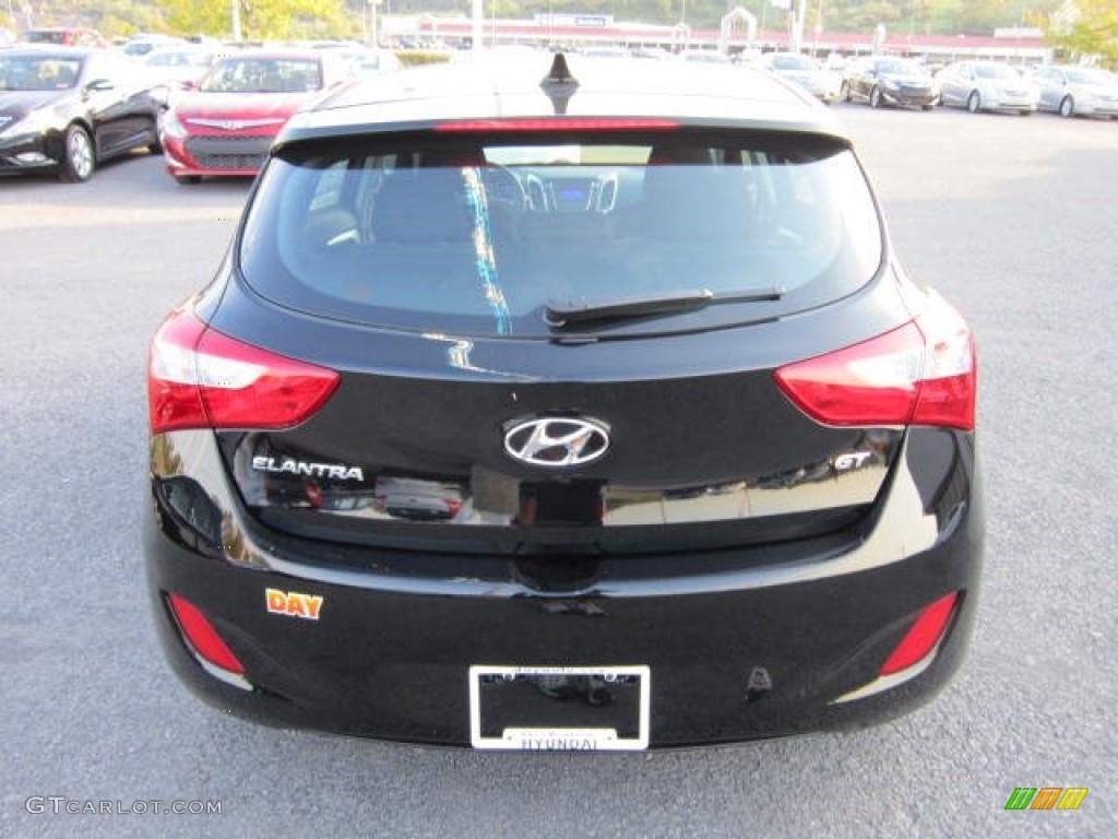 2013 Elantra GT - Black Noir Pearl / Black photo #6