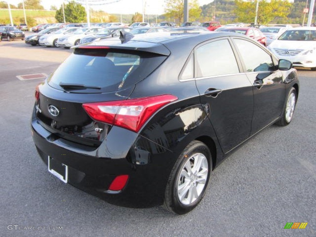 2013 Elantra GT - Black Noir Pearl / Black photo #7