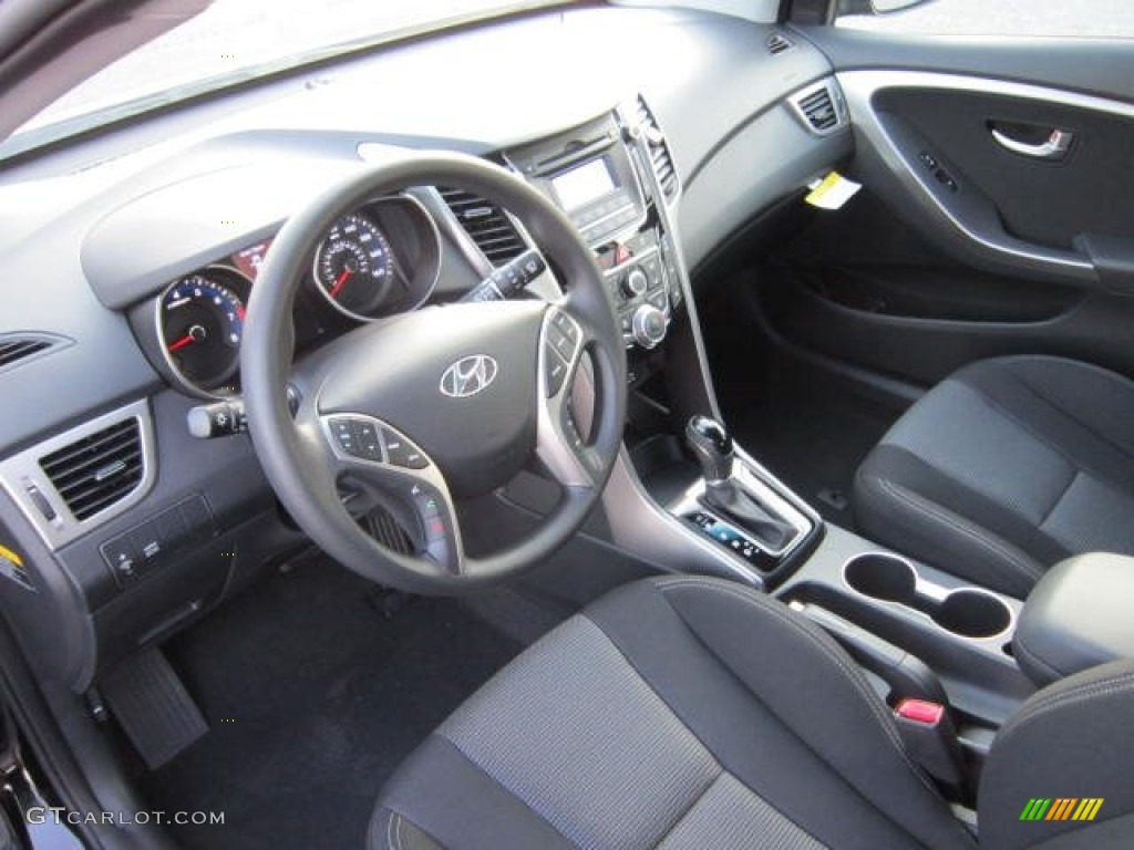 2013 Elantra GT - Black Noir Pearl / Black photo #17