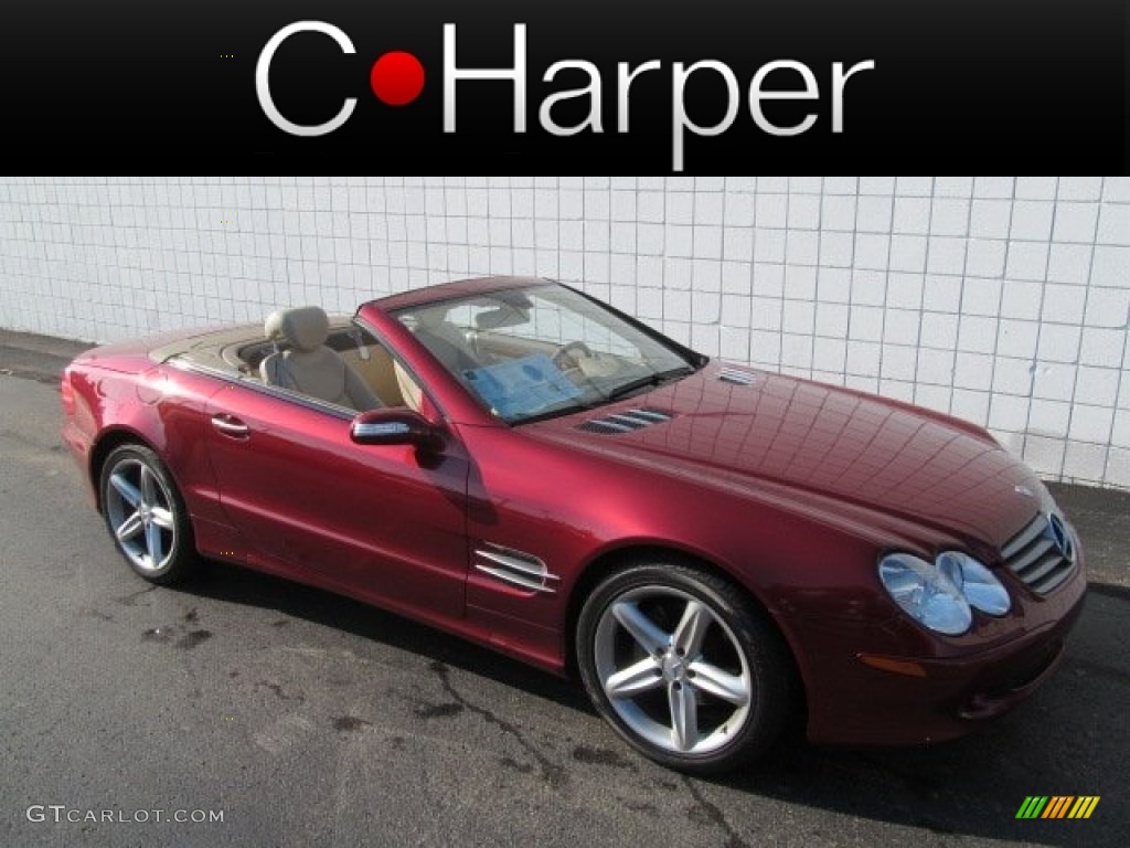 2005 SL 500 Roadster - Firemist Red Metallic / Stone photo #1